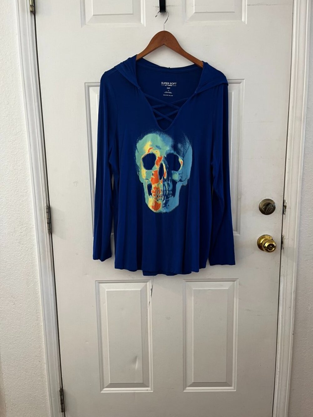 Torrid Supersoft Woman's Plus Size Day Of The Dead Skull Knit Tunic Sz 14/16